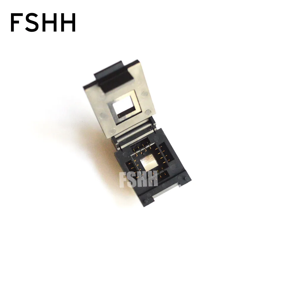 FSHH QFN16 WSON16 UDFN16 MLF16 ic test socket Size=12.6mmx12.6mm Pin pitch=2.54mm
