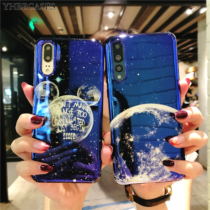 YHBBCASES Blu-ray Phone Case For Huawei P20 Pro Honor 10 Mete Nova 2S Cases Cartoon Ear Starry Interstellar Soft Cover |