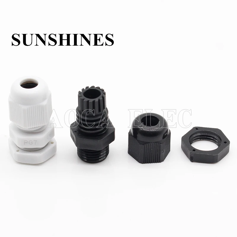 

50pcs High Quality IP68 M36*1.5 18-25MM Waterproof Nylon Cable Gland No Waterproof Gasket Plastic Cable Gland