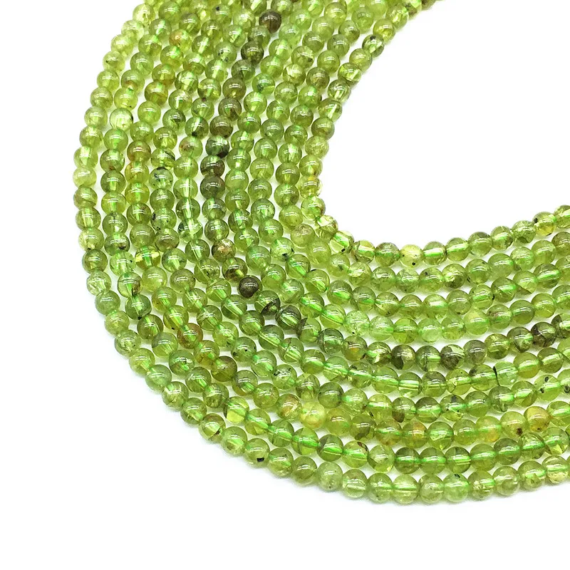 18 5 53 см модные женские браслеты 4 мм Peridots Olivines Stone 3 обертывания браслет для