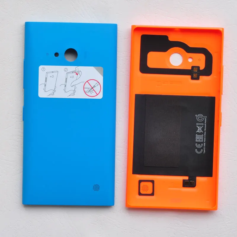 Оригинальная Пластиковая крышка для аккумулятора BINYEAE для Nokia Lumia 730/735, задний чехол-накладка с NFC+ боковые клавиши 730/735, запасная часть