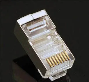 100 шт./лот RJ45 вилки с кристаллической головкой Cat5e 8 сердечника кабеля