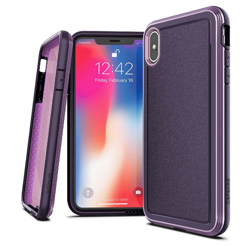 Purple X-Doria Defense Ультра чехол для телефона iPhone XR XS Max военный класс падение проверенный чехол Coque для iPhone XS Max Алюминиевый Чехол - Цвет: Purple