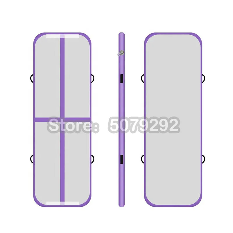 purple cross line Надувной гимнастический коврик для домашнего использования, воздушный трек/Воздушный пол с насосом 3 м или 1*0,6*0,1 м, прыгающий трек, Рекламная цена - Цвет: purple cross line