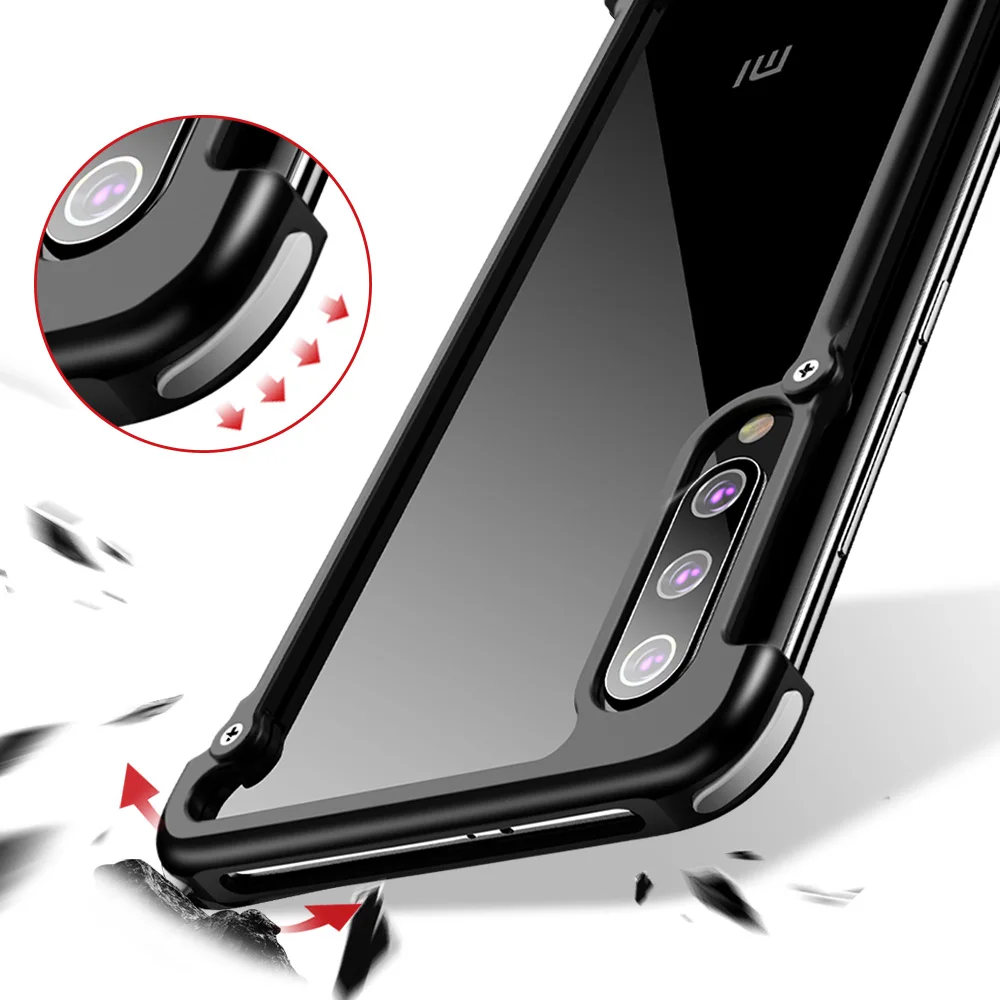 OATSBASF металлический чехол с подушкой безопасности для XiaoMi9 металлический бампер 360 полный защитный чехол для Xiaomi9
