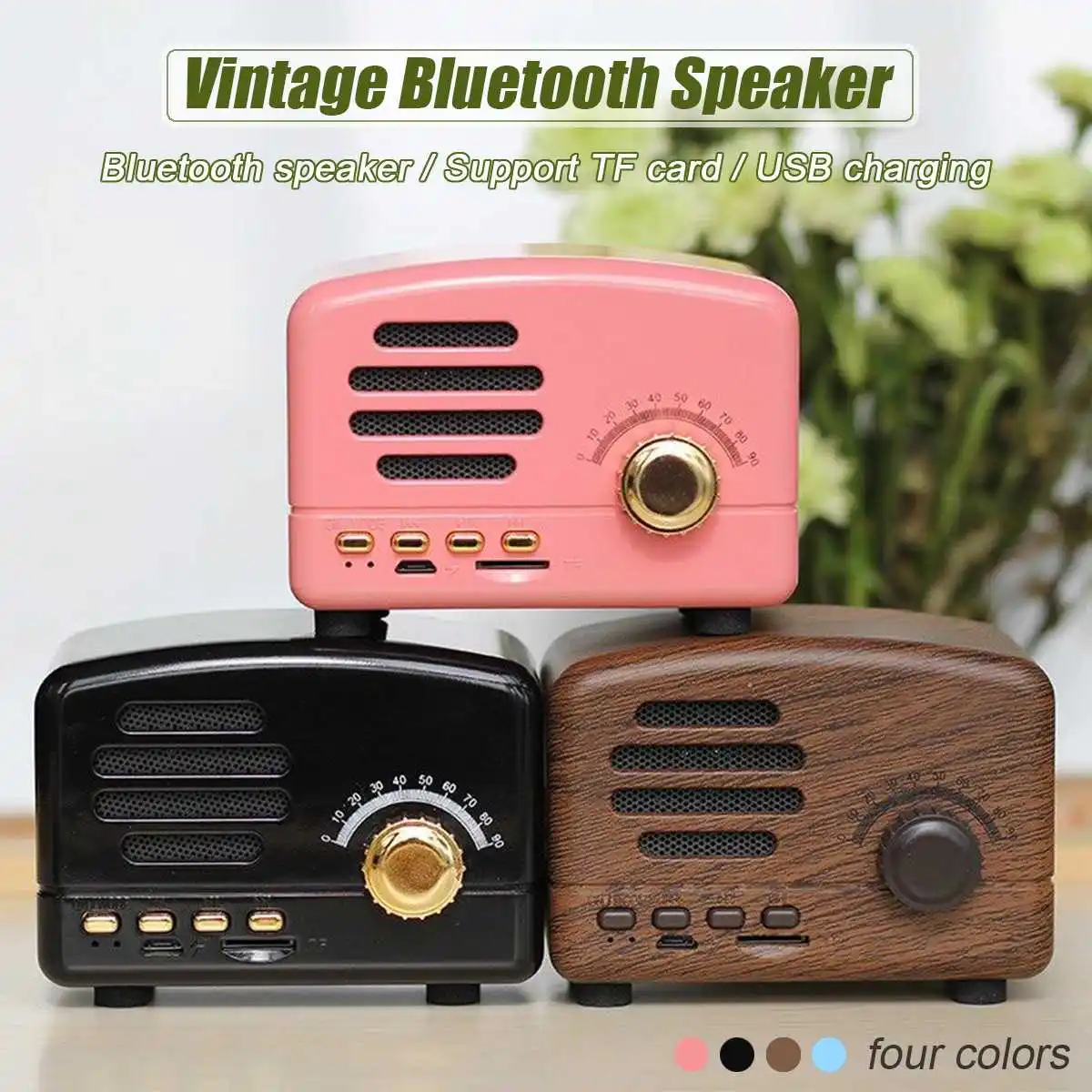 Портативная беспроводная bluetooth колонка с USB зарядкой fm радио tf картой динамик