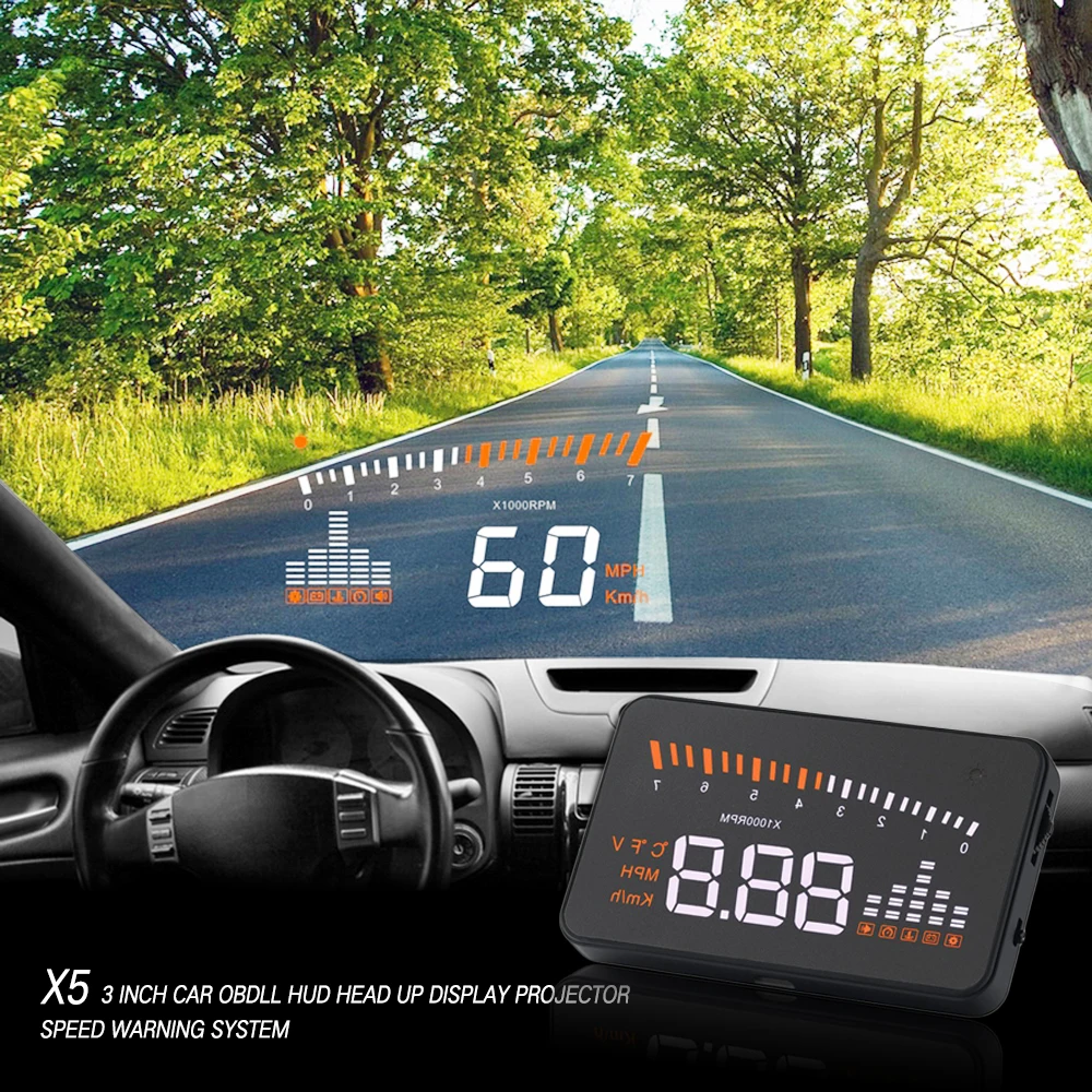 Universal Car Auto Hud Head Up Display Projector With Odb2 Obd ii Interface Speed Warning System Quality Vehicle Alarm|display projector|speed