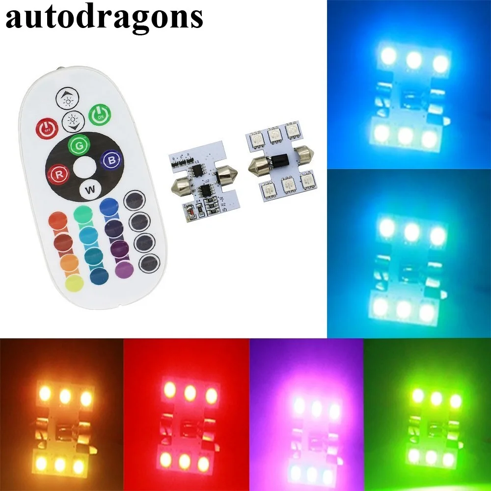 Автомобильные купольные светодиодные гирлянды autodragons 2 упаковки 31 мм 6430 DE3175 DE3021
