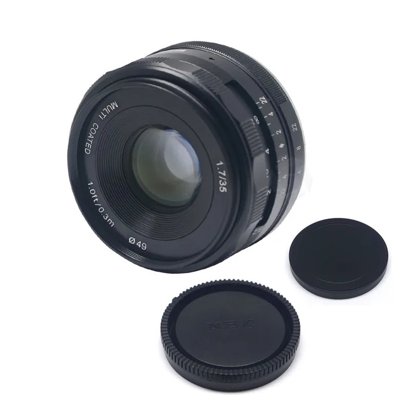 Ручная Фокусирующая линза Mcoplus Meike 35 мм f1.7 для Sony E Mount A6000 A6300 A6500 A7 A7II A7III A7S A7R NEX5 NEX6