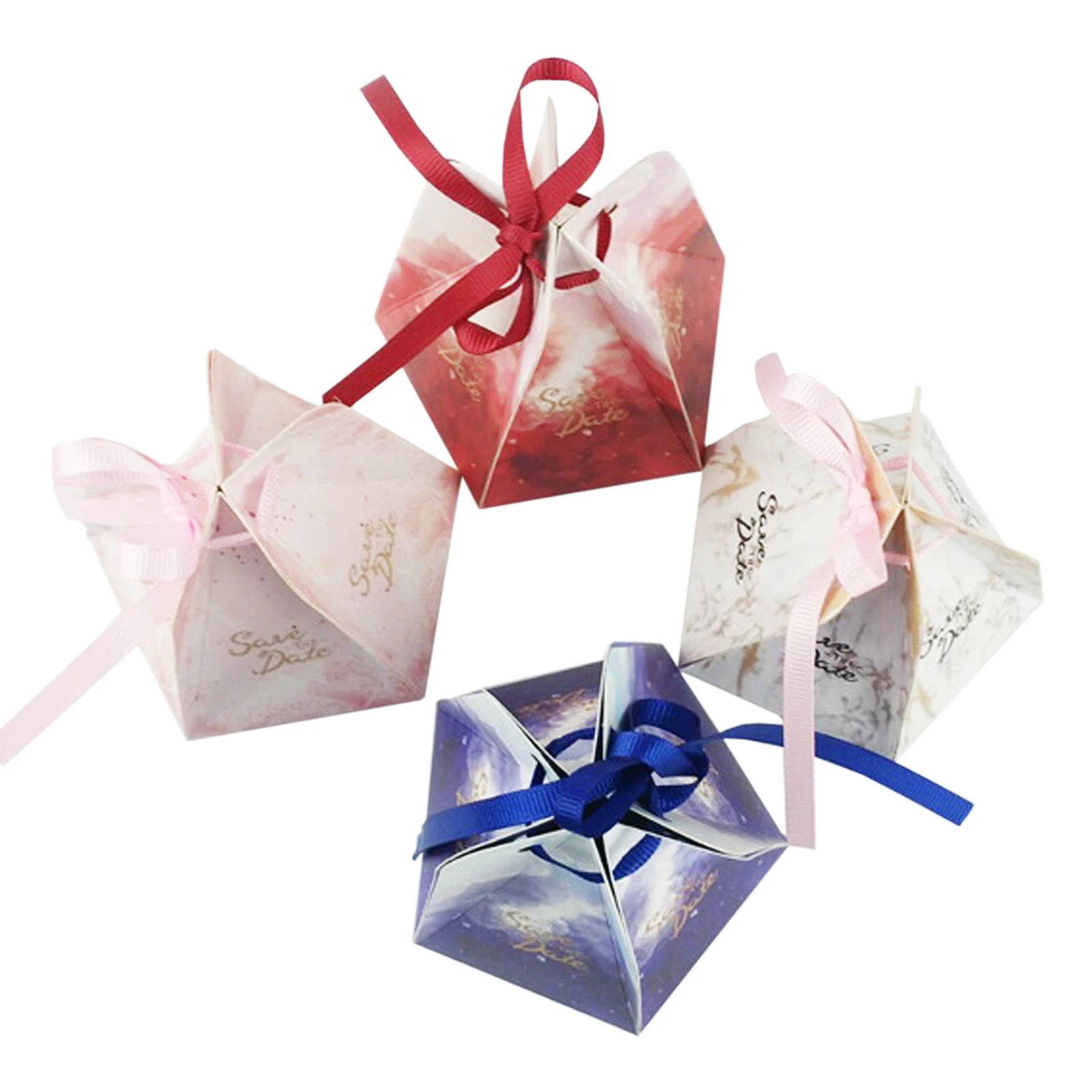 10 шт./лот Европейский Пентагон стиль пирамиды коробка конфет 6x6x9 см свадебные