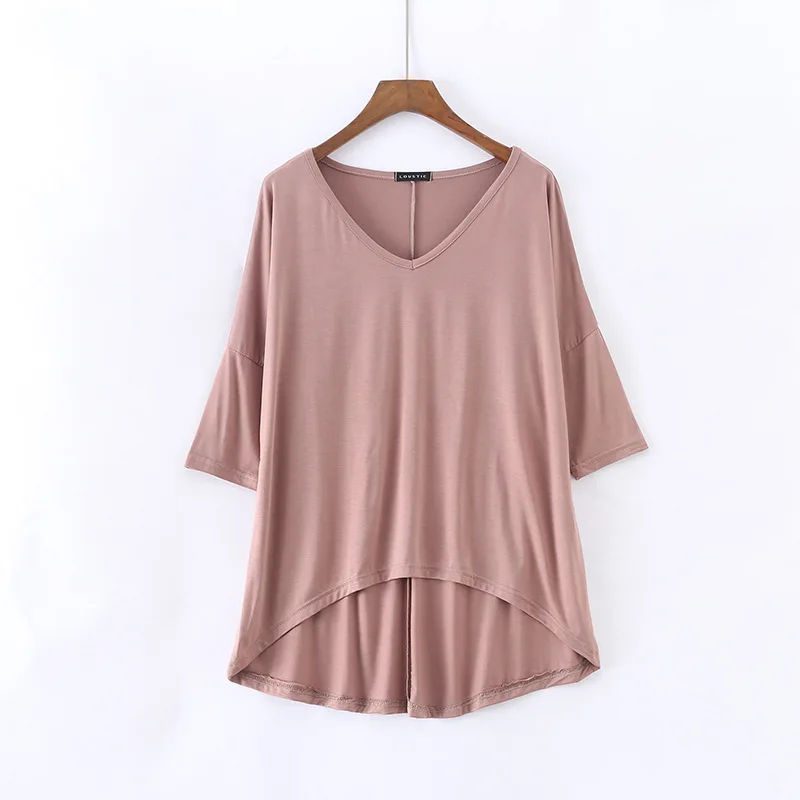 

Women Modal T Shirt Summer Short Sleeve Tshirt White Plus Size Tops Loose Tee Shirt Femme Clothing 2019