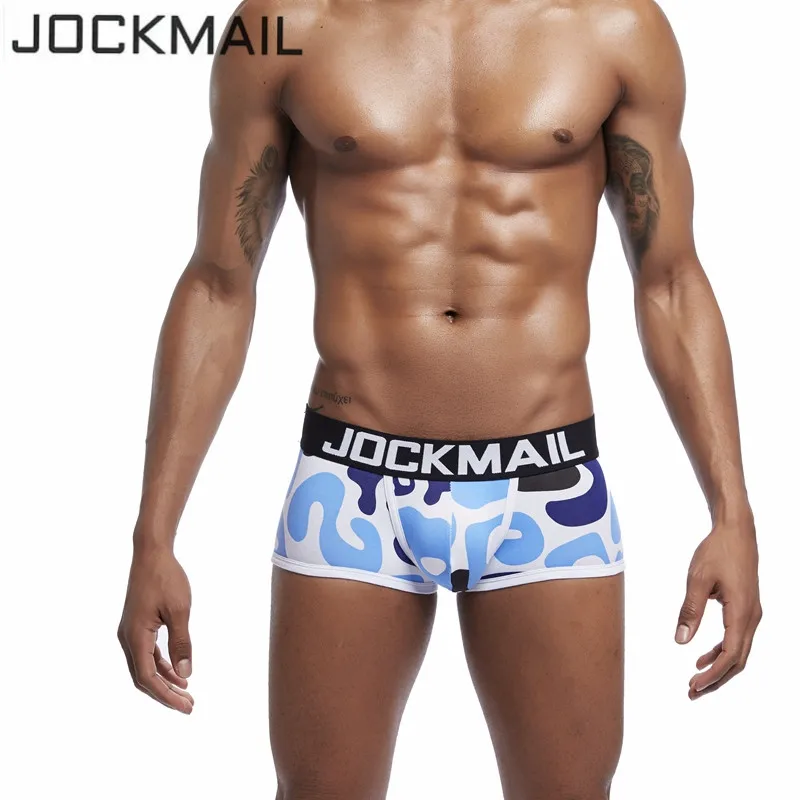 Мужские камуфляжные трусы боксеры JOCKMAIL хлопковые Сексуальные с u выпуклой