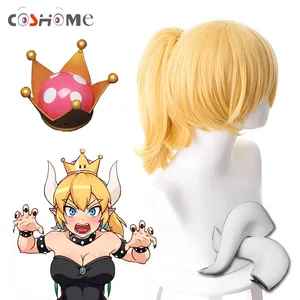 Парики для косплея Coshome Super Mario Bowsette Kuppa Koopa Hime, реквизит для вечеринки на Хэллоуин