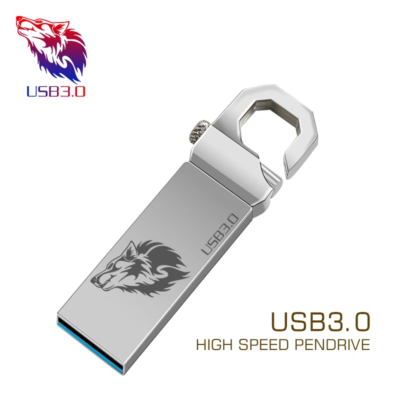 Новинка флеш накопитель usb 3 0 128 ГБ серебристая металлическая ручка 64