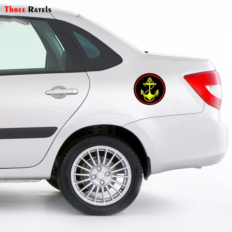 Three Ratels TRL110# 15x15см Морская пехота России полноцветные наклейки на авто из ПВХ автотовары наклейка на авто для авто наклейки на автомобиль наклейки не отражающие