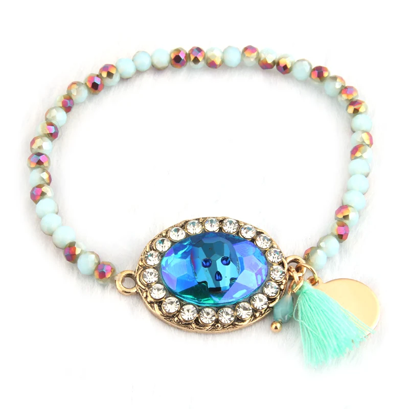 Бренд NeeFuWoFu браслеты с черепами и кристаллами брендовый браслет из дерева в