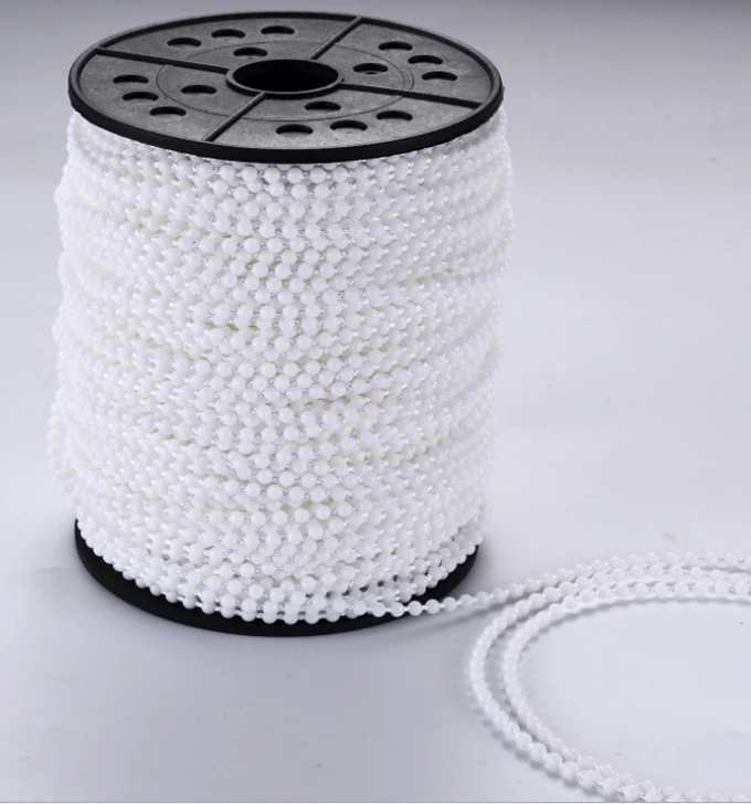 

white color and transparent 4.5*6mm ball chain for roller blinds