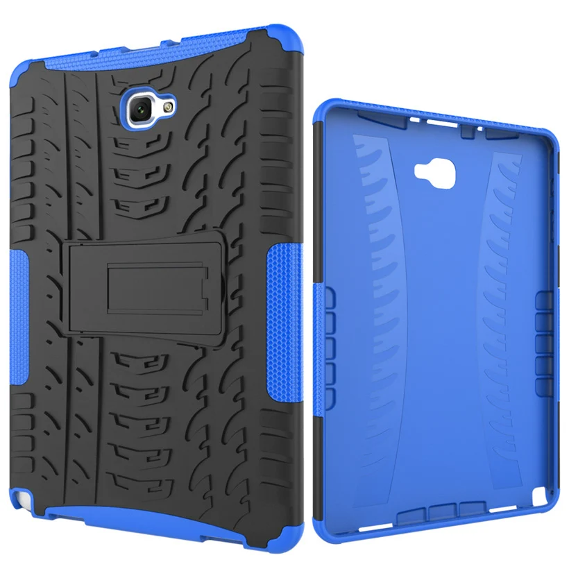 Blue Чехол для samsung Galaxy Tab A 10,1 чехол для планшета Battlegear PC+ TPU противоударный чехол для samsung P580 - Цвет: Blue