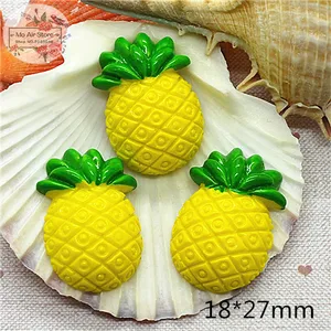 10 шт., ананас, фрукты, кусочки, кабошон