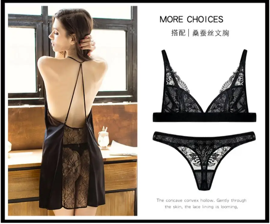 Bogeda Silk Underwear Women G-string V-string Women Hipster Lace Erotic Thong Purple Briefs Sexy Underwear Black Panties