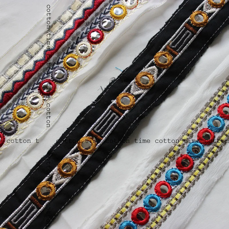 4 Ярда индийская отделка вышитая кружевная длина 5 см|Кружево| |