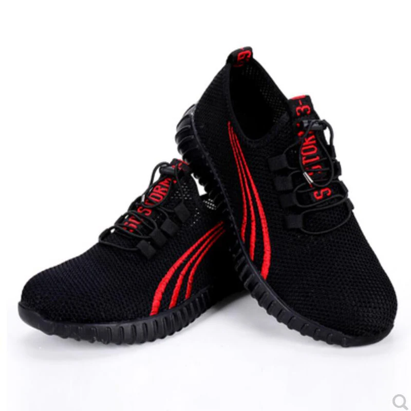 2019 New High Quality Men's Safety Shoes Breathable Mesh Summer Steel Toe Cap Anti-piercing Lightweight Non-slip Outdoor Work | Обувь
