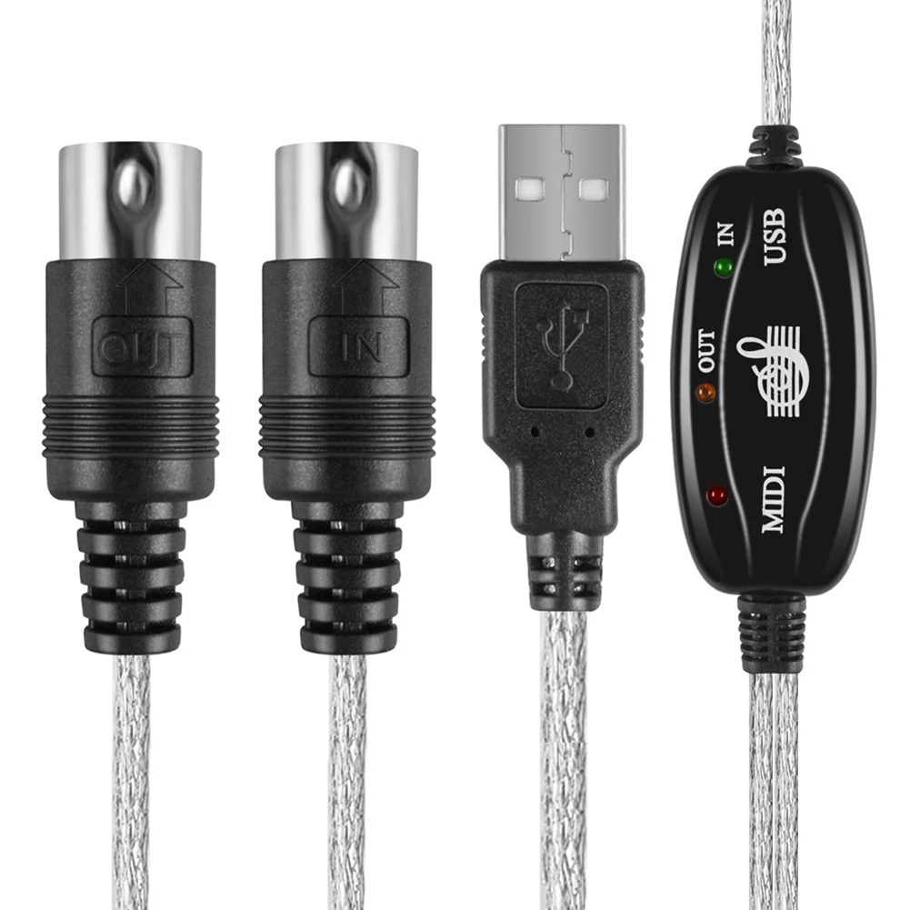 Новинка лидер продаж USB MIDI кабель с клавиатурой на ПК конвертер для в музыкальный