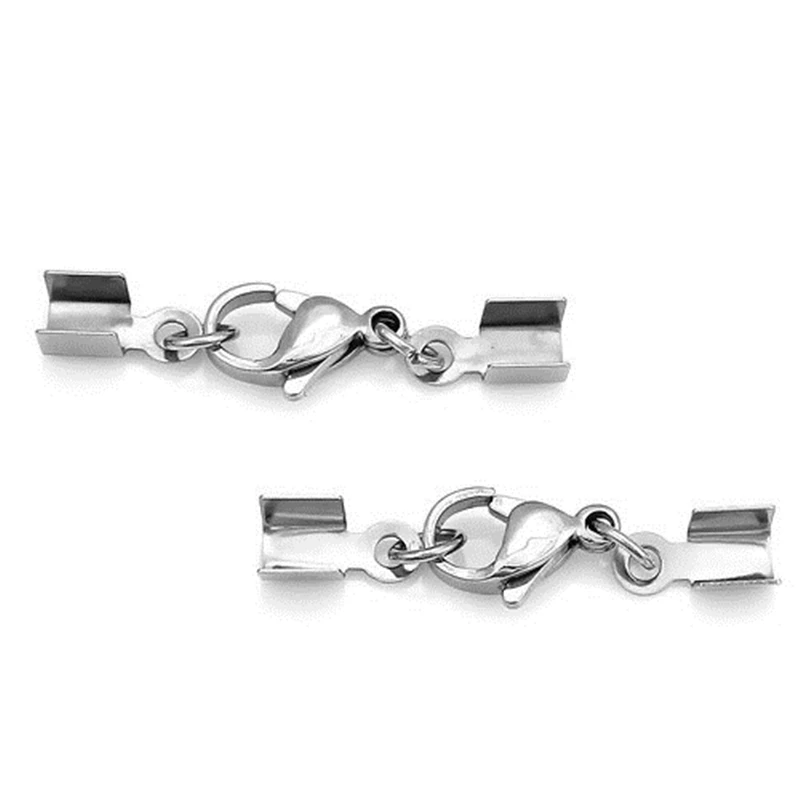 DoreenBeads наконечник шнура Из Нержавеющей Стали Обжимные колпачки для ювелирных