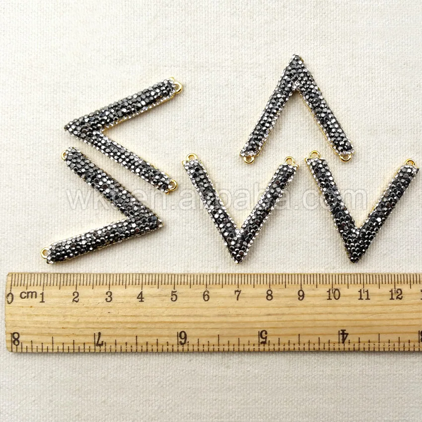 Женская подвеска с V-образным вырезом блестящая Бриллиантовая двойными петлями и