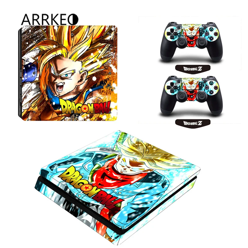 ARRKEO Dragon Ball Son Goku& Torankus Защитная Наклейка Обложка Наклейка для playstation 4 PS4 тонкая консоль и 2 шт. контроллеры