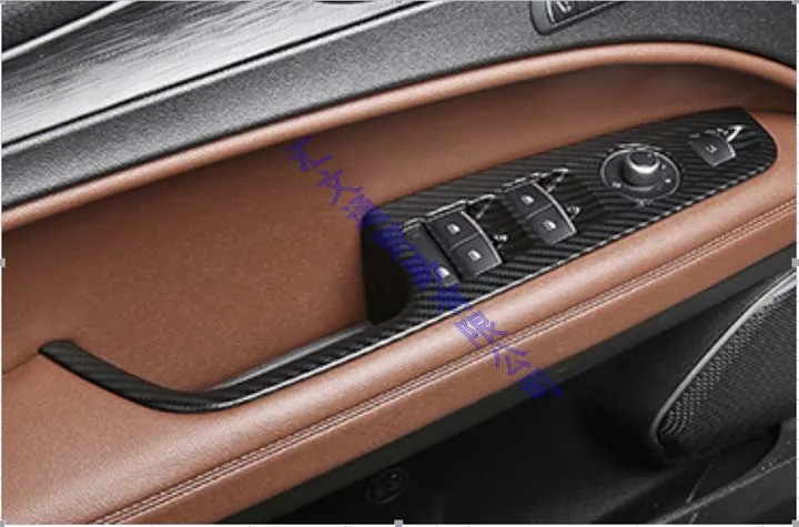 For Alfa Romeo Stelvio 2017 2018 Car Accessories Carbon Fiber Style Door Window Armrest Cover Switch Panel Trim Molding Garnish |