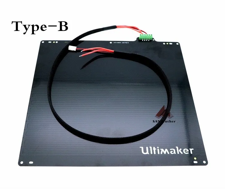 3D-принтеры Алюминий UM2 Ultimaker 2+ Ultimaker 2 Расширенный UM2+ принт стол с подогревом кровать 24V 3.5Ohm 165W Одежда высшего качества