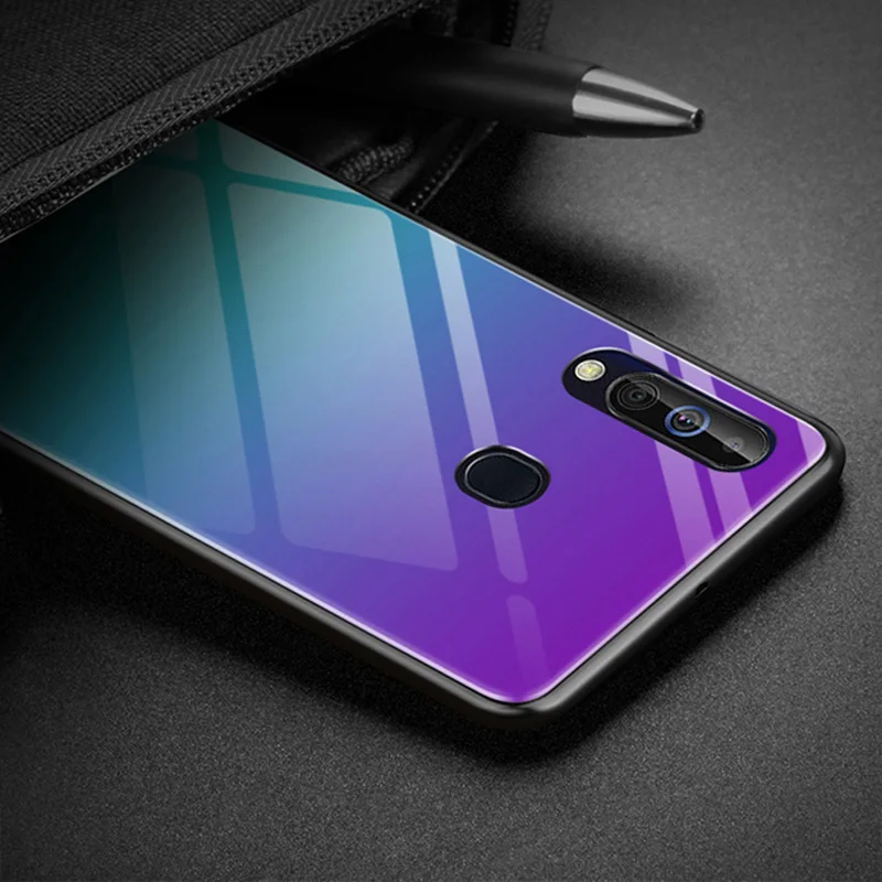 Чехол для Samsung A60 с изображением девушки-волка из закаленного стекла силикона ТПУ