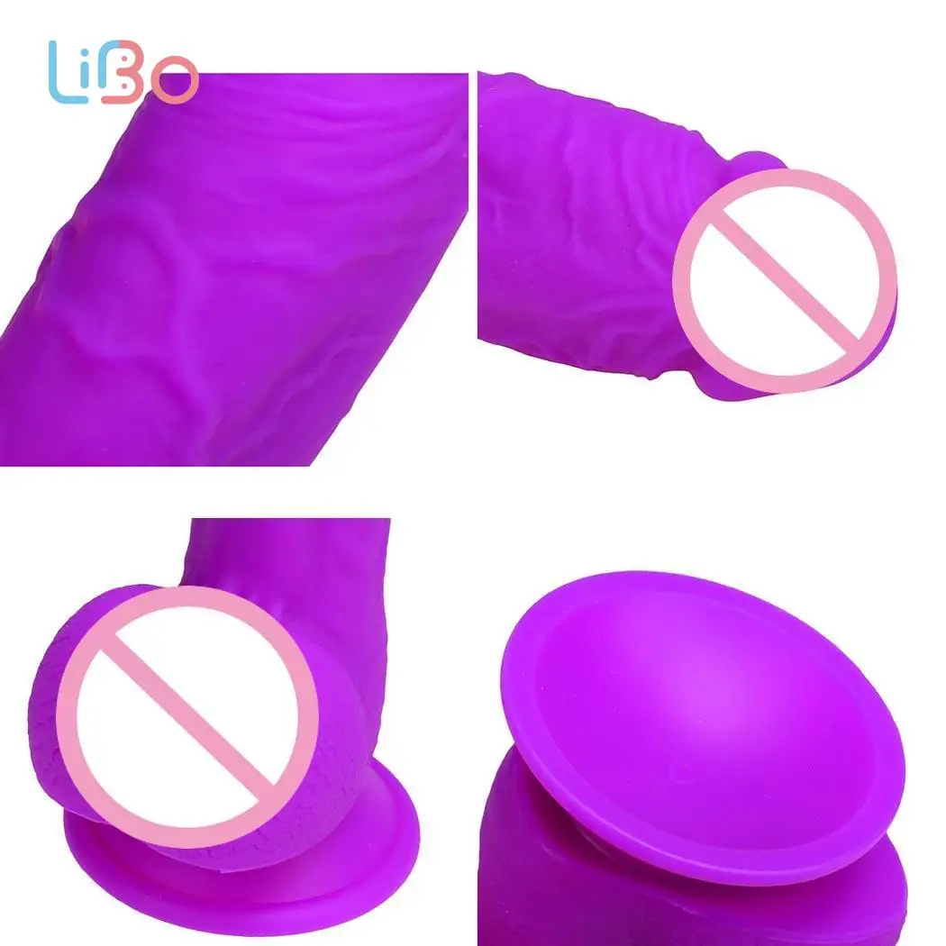 Ли Бо G Spot Силиконовые дилдо большой присоской реалистичной стимуляции Секс