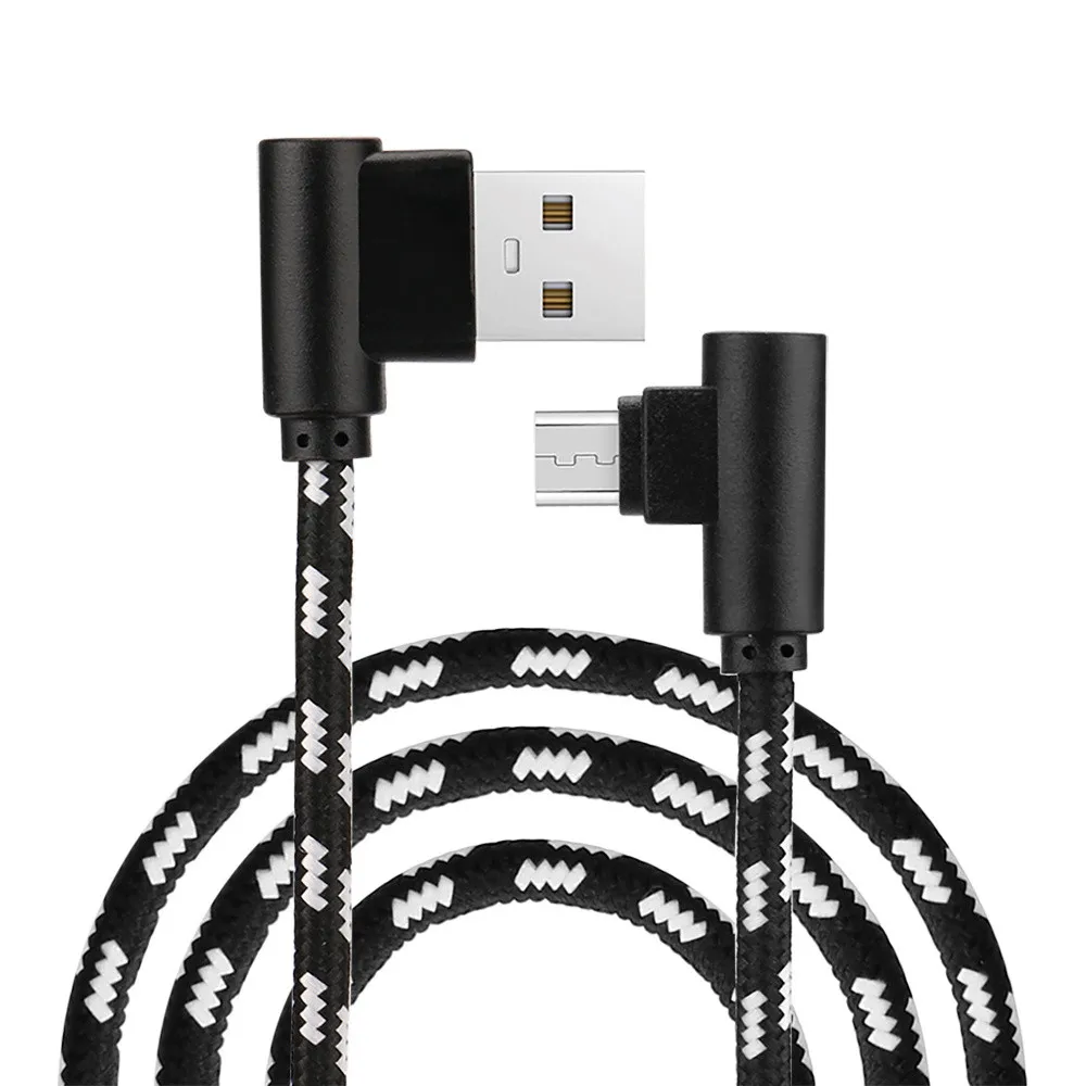 90 градусов 2A Micro USB кабель для зарядного устройства Быстрая зарядка 2 м