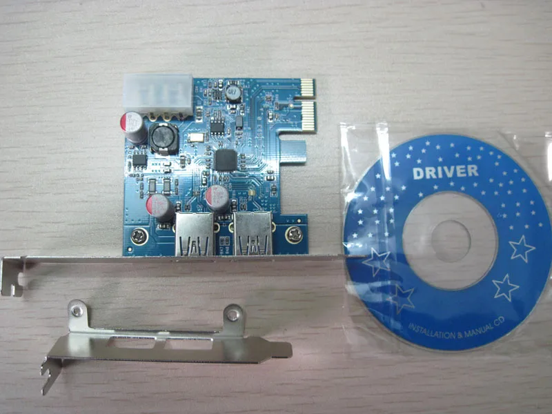 Низкий + обычный кронштейн для ПК компьютера PCI E Express к двойному 2 портовому USB 3 0