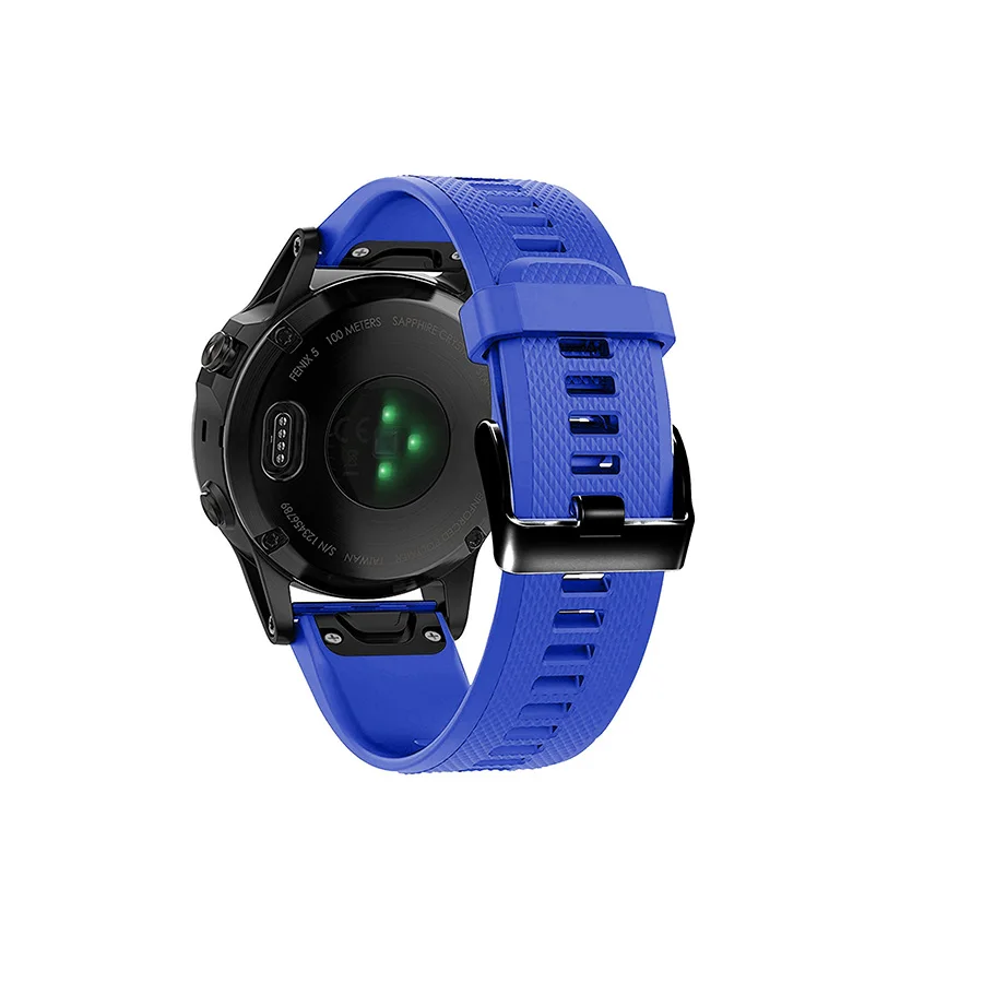 Blue Ремешок для часов 22 мм для Garmin Fenix 5 Plus/Forerunner 935/Instinct Watch Quick Release силиконовый ремешок Easyfit - Цвет ремешка: Blue