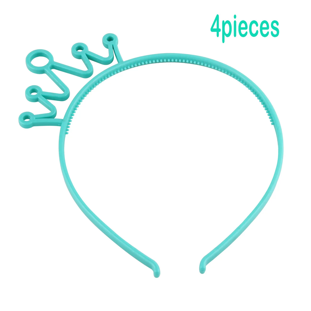 green crown headband 4 шт. Милая пластиковая головная повязка лента для волос для женщин девочек Корона мультфильм тиара аксессуары для волос Головные уборы Вечеринка принадлежности - Цвет: green crown headband