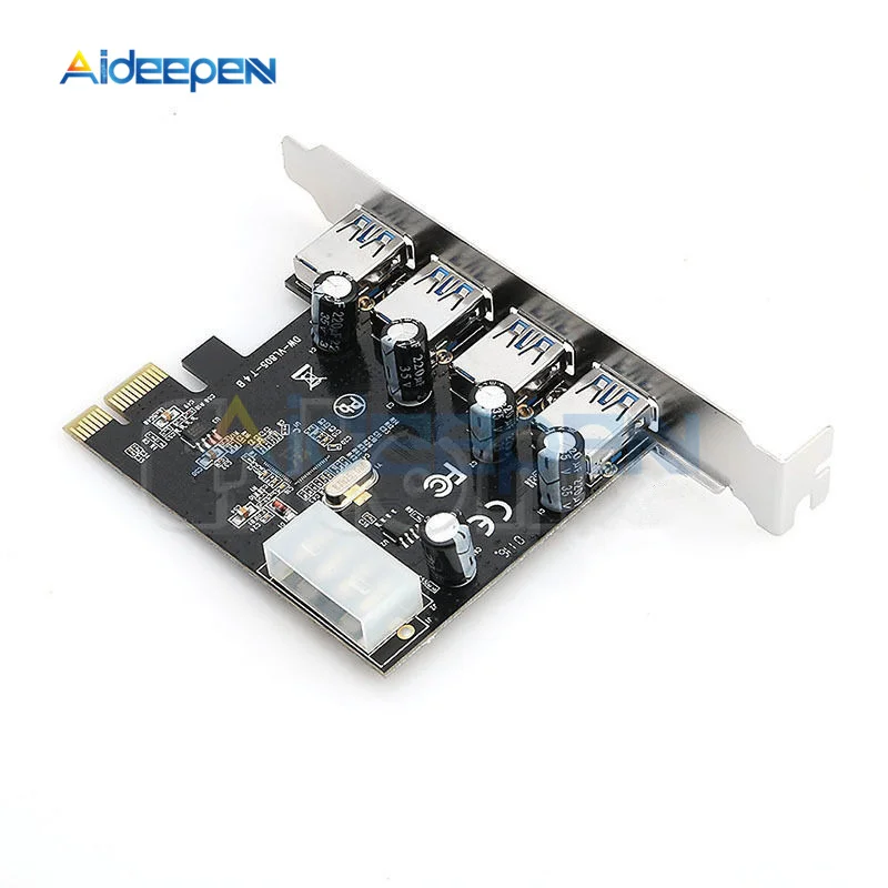 4 порта USB 3 0 PCI-e Плата расширения PCI express PCIe 2 5 Гбит/с адаптер концентратора USB3.0