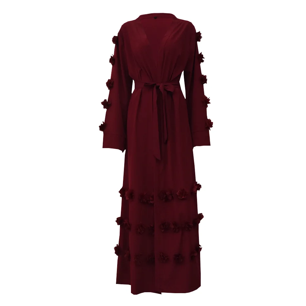 Женское длинное платье с аппликацией Abaya мусульманское турецкое в Дубае