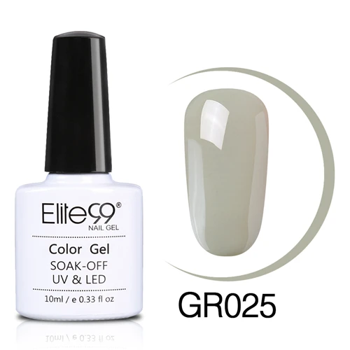025 Elite99 Soak Off Green Series Гель-лак 10 мл Светодиодный УФ-гель лак для ногтей Праймер УФ гель лак для ногтей художественная краска для маникюра - Цвет: 025