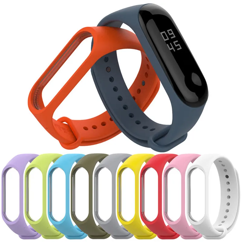 Браслет для Xiaomi Mi band 4 3 спортивный силиконовый ремешок на запястье Miband смарт