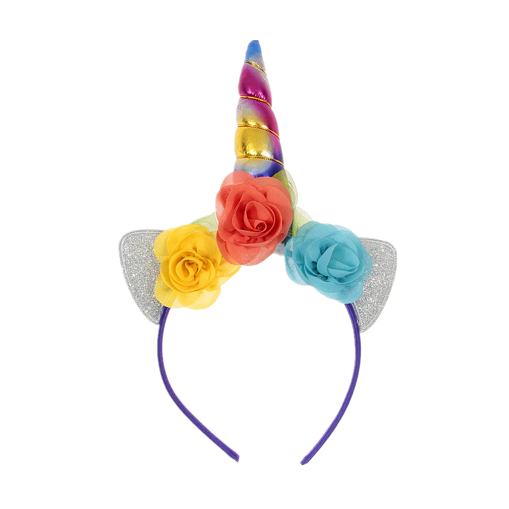 Yundfly Boutique Kids Party Unicorn Horn Headband Leaf Flower Hair Band Girls Headwear Birthday Gift Accessories | Мать и ребенок