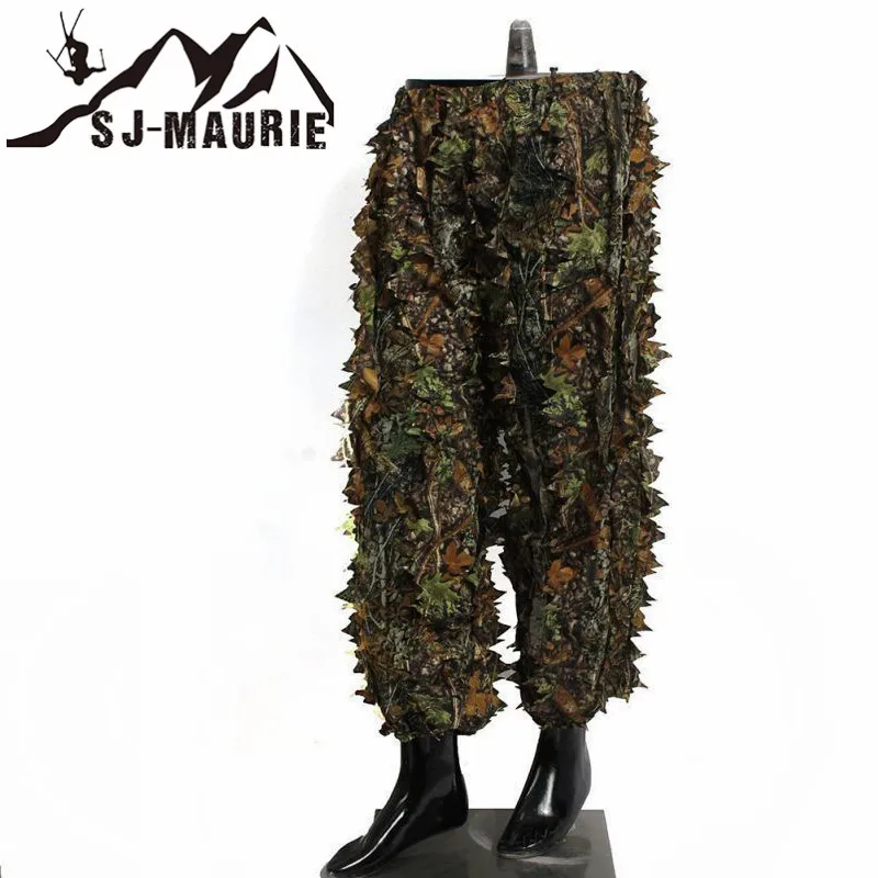 Открытый Bionic Leaf камуфляж одежда Ghillie костюм 3D охотничьи куртки и брюки костюмы