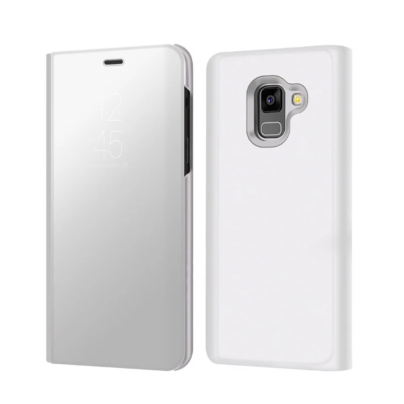Dulcii Телефон чехол для Samsung Galaxy A8 случае просмотр информации поверхности зеркала