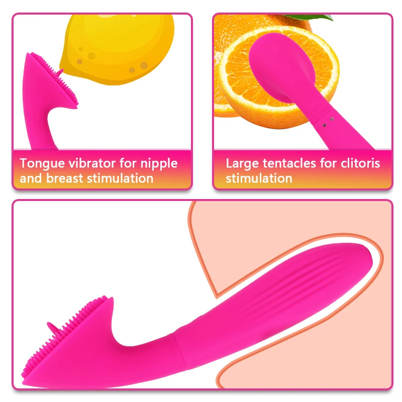 GUIMI Oral Vibrator Nipple Clitoris Masturbator Pussy Massage Licking Tongue for Women Dildo G-Spot Clit Stimulation |