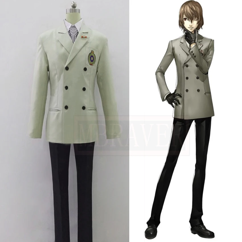 Persona 5 Goro Akechi Cosplay Costumes Custom-Made Free Shipping |