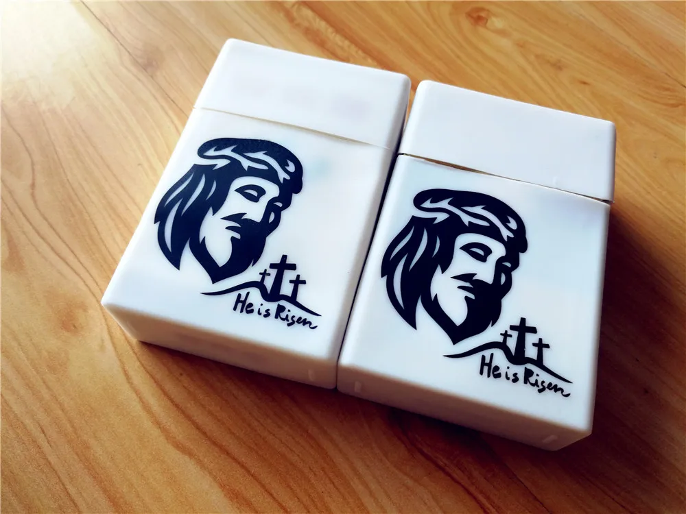 Christian Catholicism Jesus Christ Fashion Rubber Cigarette Case Cover Women and Men Smoking Box Cigarettes Pack | Дом и сад