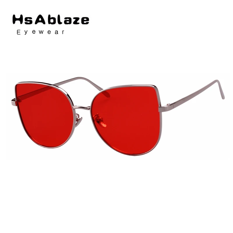 Hsablaze очки Новый Cat Eye Солнцезащитные для женщин Для Брендовая дизайнерская обувь