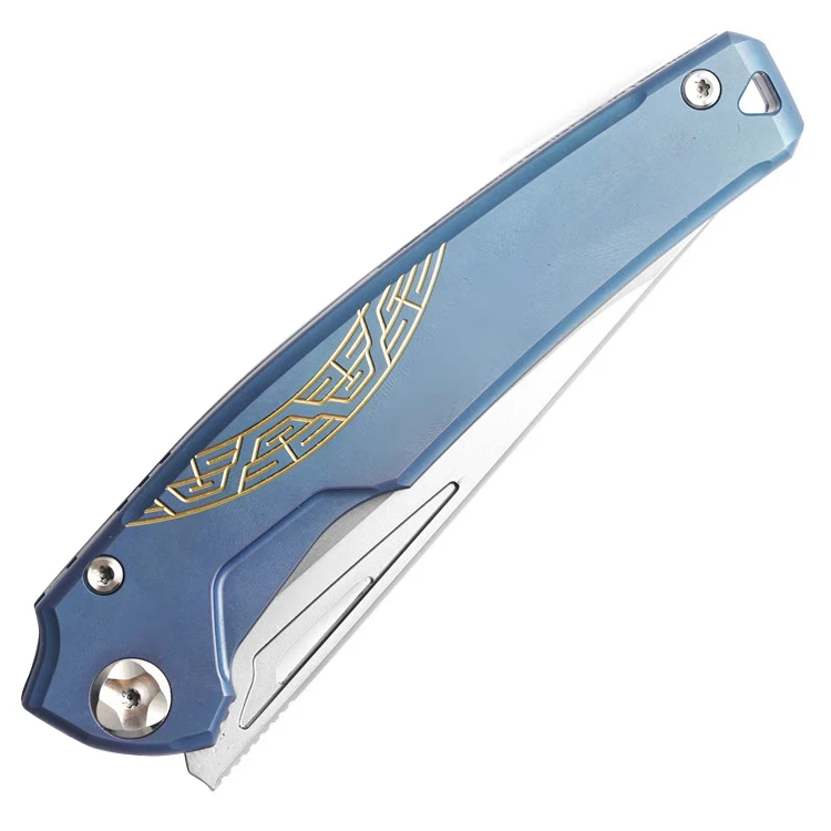 FATDRAGON SEIGNEUR CPM-154/s35vn лезвие шарикоподшипник титановая ручка Флип складной Кемпинг Охота Карманный TC4 Фруктовый Нож EDC инструмент
